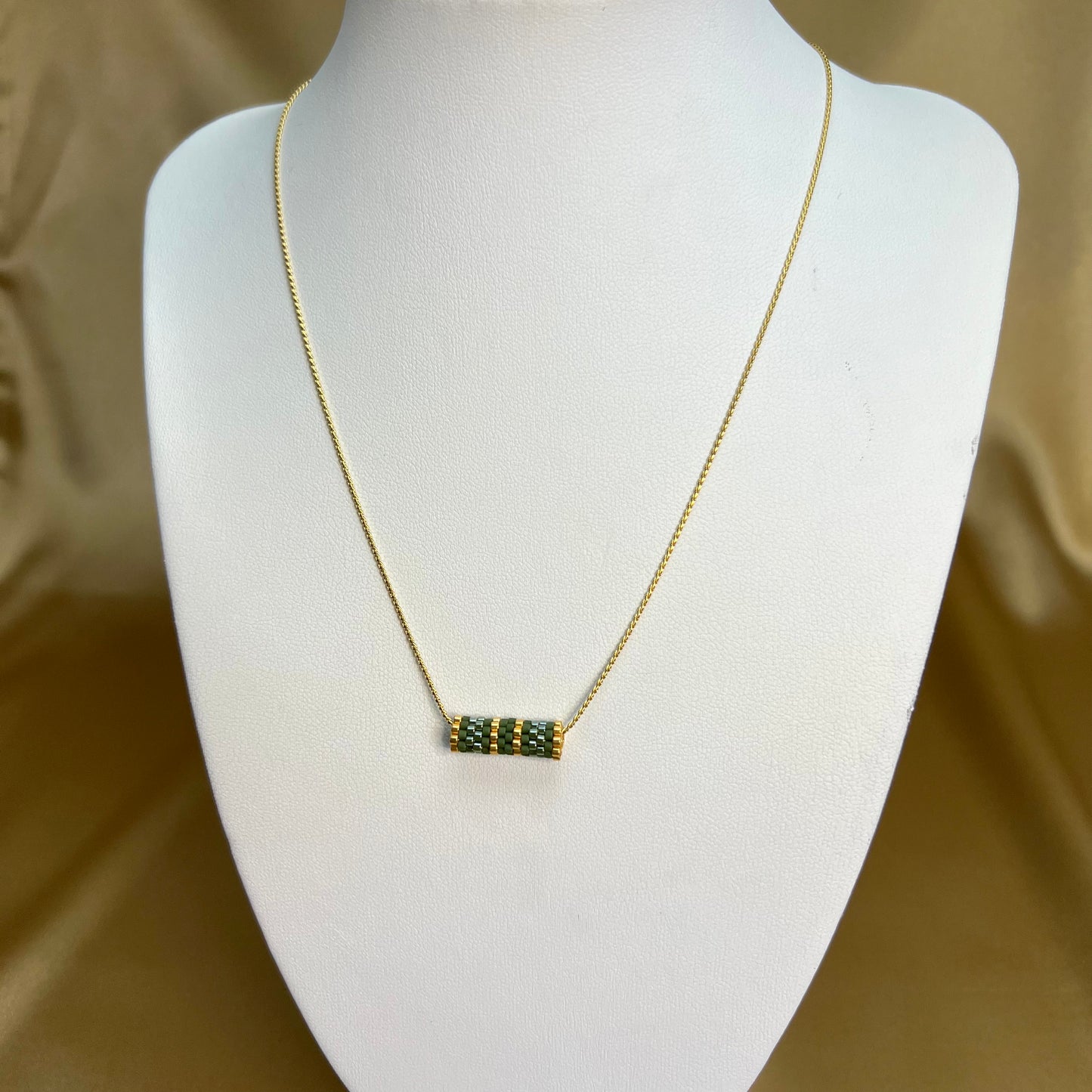 Girocollo Verde e oro