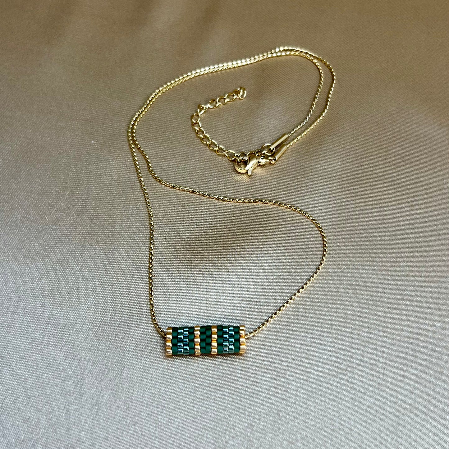 Girocollo Verde e oro