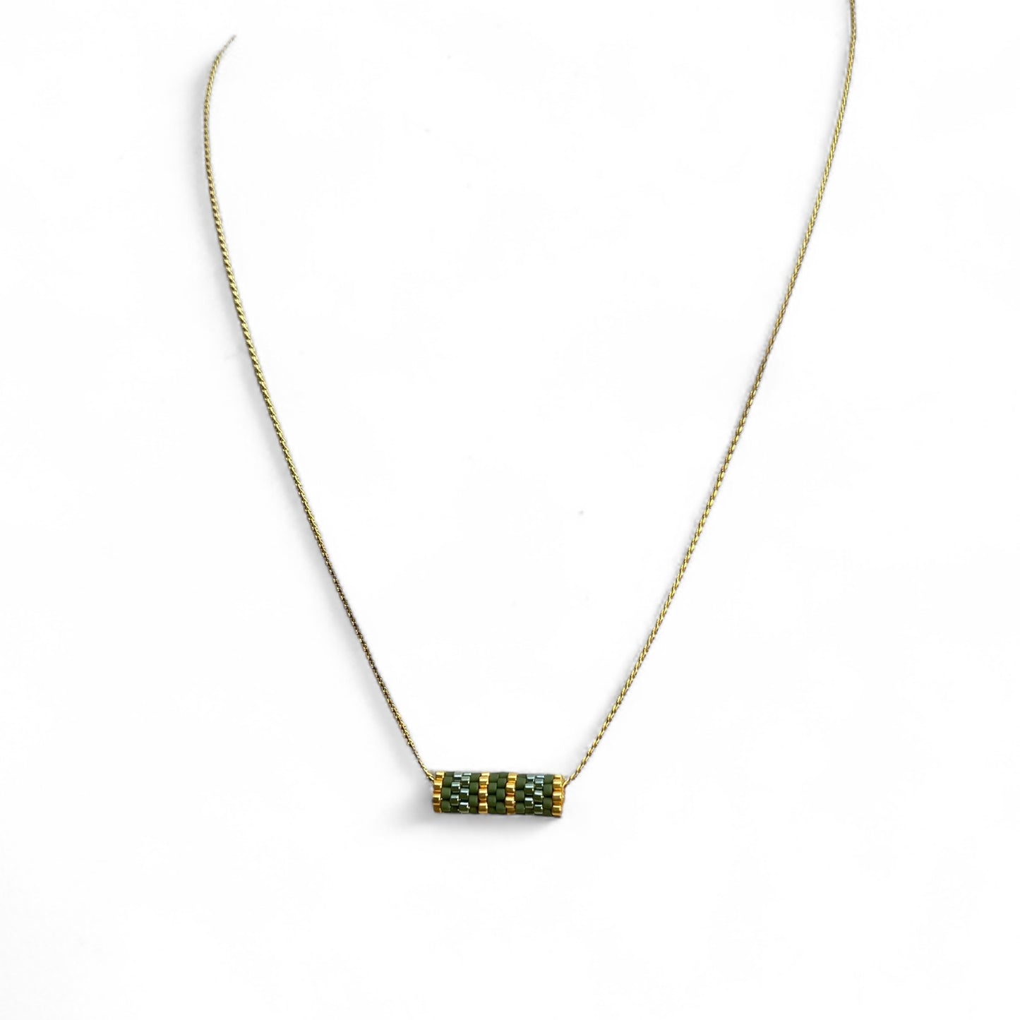 Girocollo Verde e oro