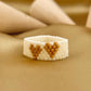 Anello Coppia di Cuori - bianco